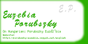 euzebia porubszky business card